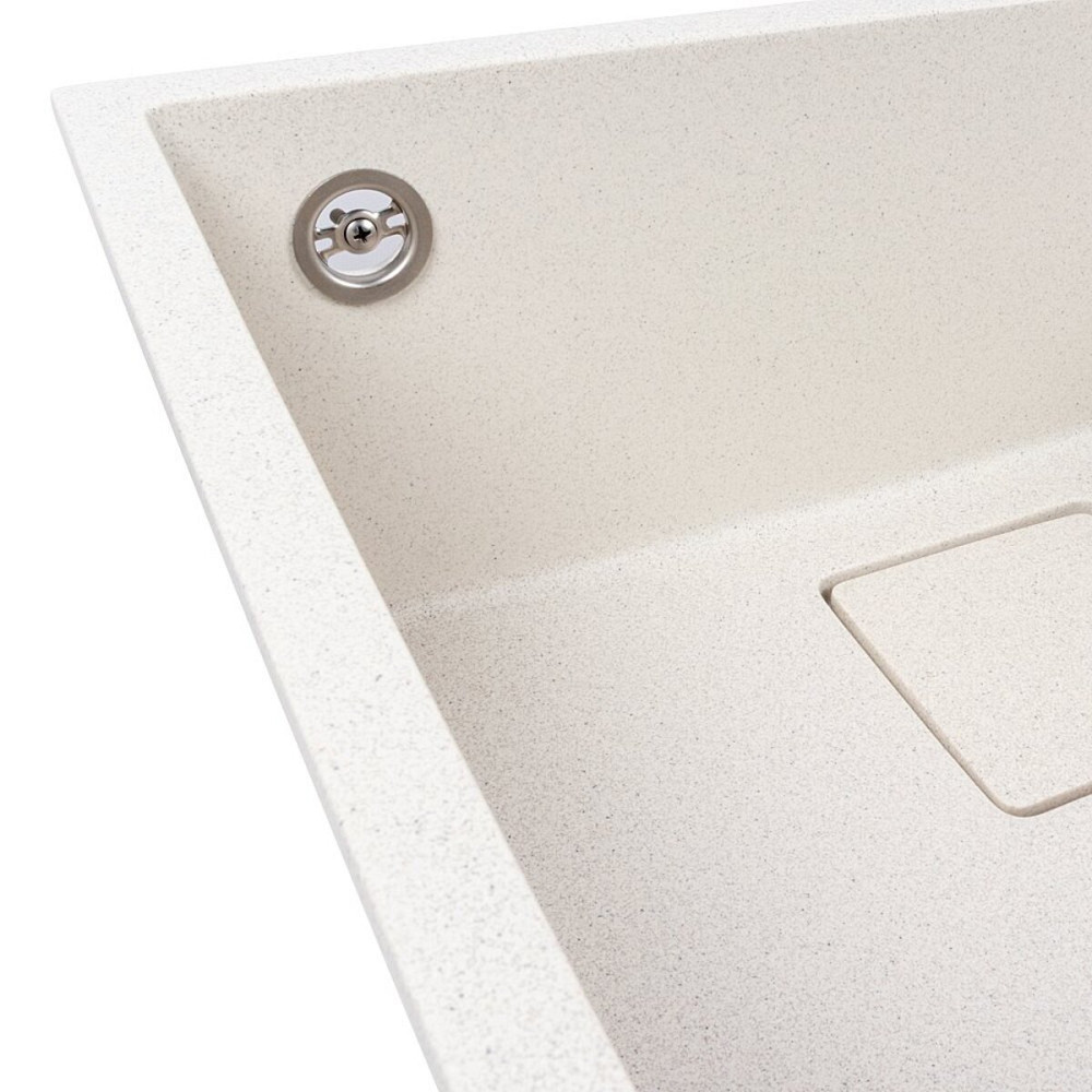 Кухонна гранітна мийка 5444 AMELI VALESO біла в крапку Коломыя - изображение 3