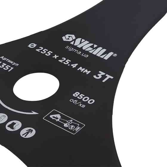 Sigma Нож для триммера Ø255×25.4мм 3Т остроконечный SIGMA (5624351) Киев