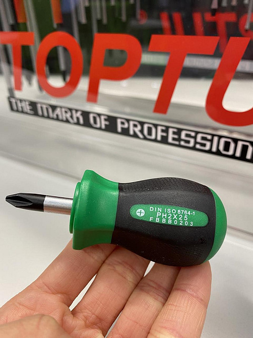 Короткая отвертка крестовая TOPTUL PH2x25 FBBB0203 Чернигов - изображение 2