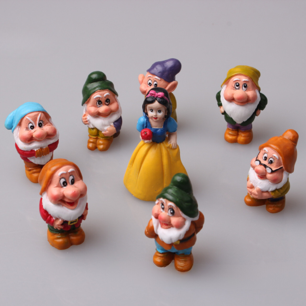 Набор фигурок Белоснежка и семь гномов из полистоуна. Для флорариума, кашпо, миниатюры, поделок. 8 шт Одесса - изображение 2