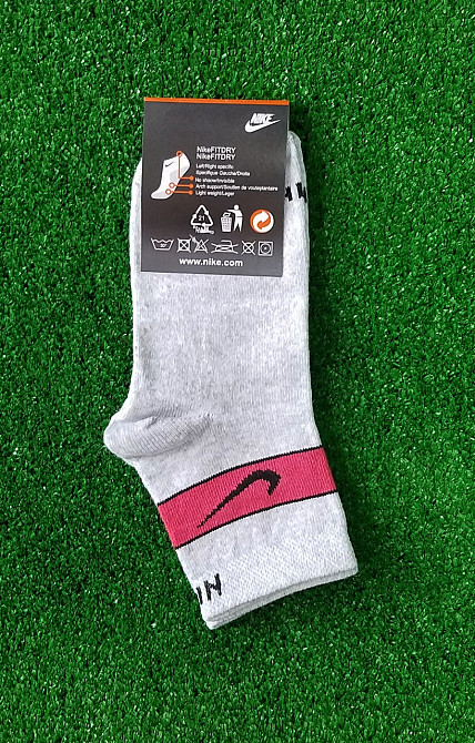 Шкарпетки демісезонні бавовна укорочені Nike Туреччина розмір 37-39 асорті Київ - фото 2