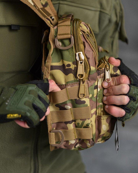 Сумка слинг  на через плечо тактическая мультикам  7л Одесса - изображение 5