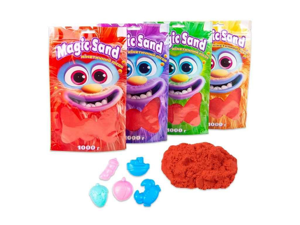 Кінетичний пісок Magic sand в пакеті 39404-6 червоний 1кг ТМ STRATEG   Solmir Київ - фото 1