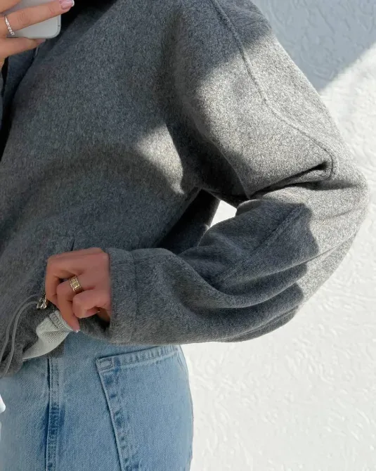 Женская оверсайз кашемировая тёплая весенняя бомбер-куртка (42-52) Одесса - изображение 16