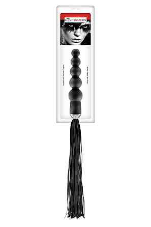 Флогер з ручкою - анальним намистом Fetish Tentation Whip with Rosary Handle Sex Aura Київ