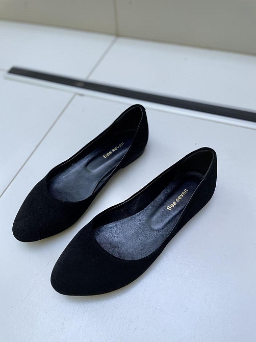 SEE SEVEN Балетки жіночі SEE SEVEN 17 чорні (весна-осінь, замша натуральна) (3840) лише 37р.38р Коломыя - изображение 2