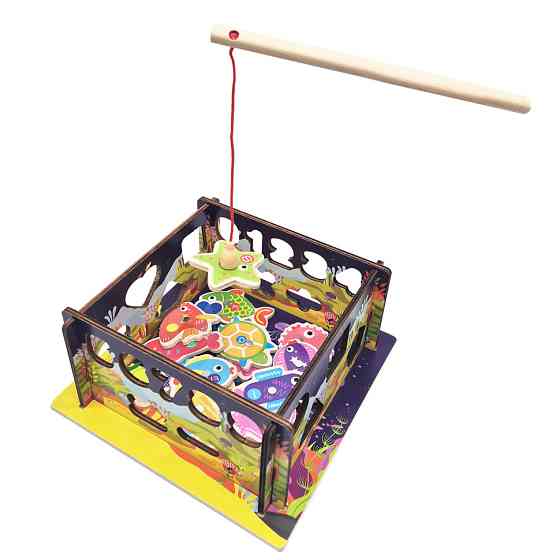 Дерев'яний сортер-рибалка "Океан" C 61739 стіни-конструктор, математичний та фігурний Вінниця