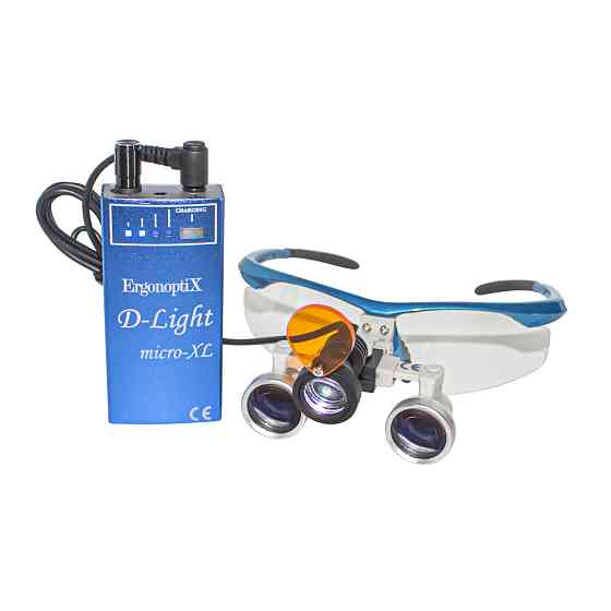 Бінокулярний збільшувач ECMG-2,5x-RD ErgonoptiX мікро Галілея з освітлювачем D-Light HD Дніпро