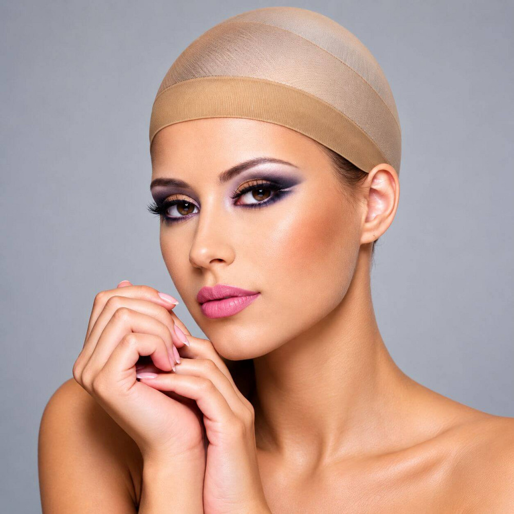 Шапочка для парика/сна бежевая, тонкий капрон, 2 шт. в уп. Унисекс Киев - изображение 5