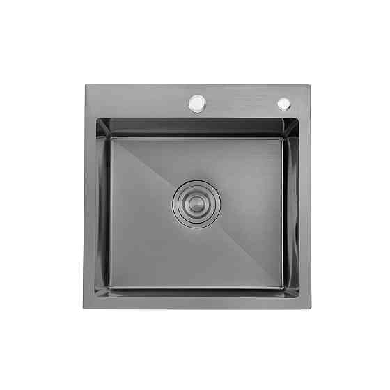 Кухонная мойка Kroner KRP Schwarze - 4545HM PVD (3.0/1.0 мм) черная Киев