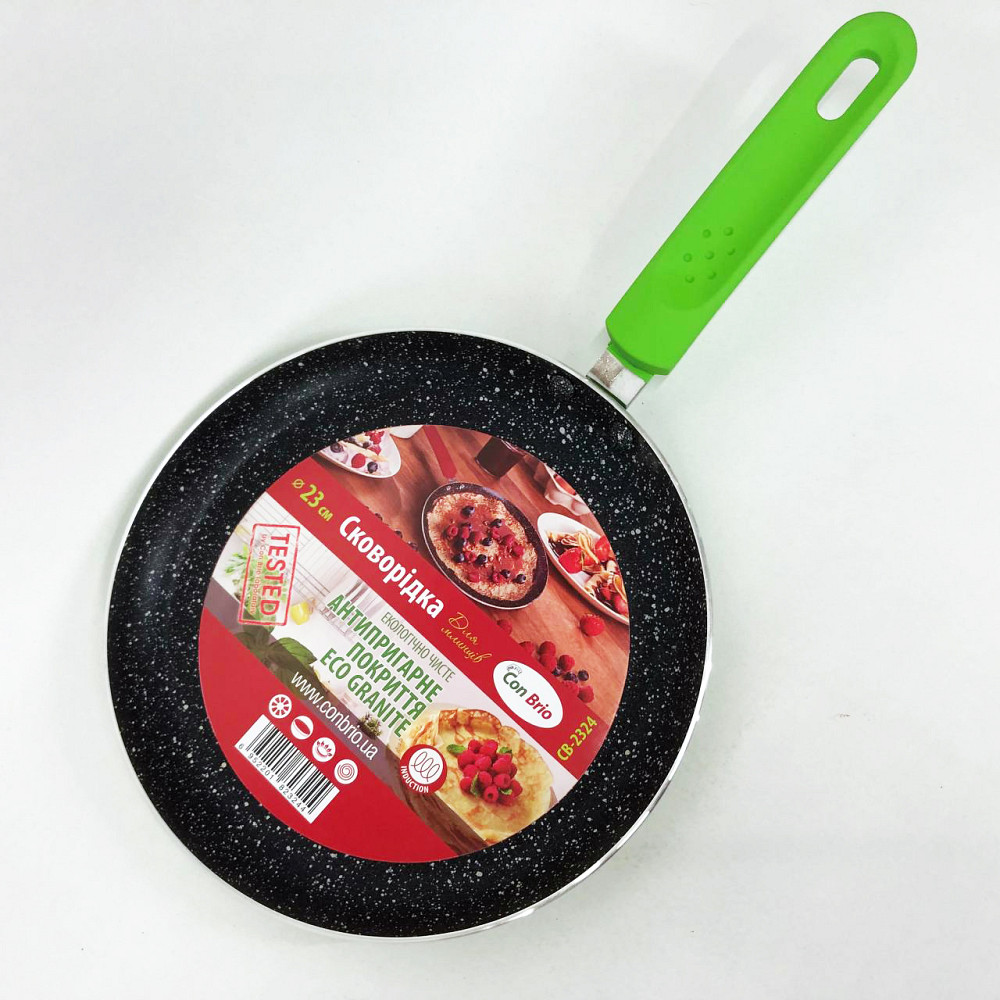 Легкая блинная сковорода, Блинная сковорода с ручкой, Сковородка для блинов антипригарная HA-98 Львов - изображение 3
