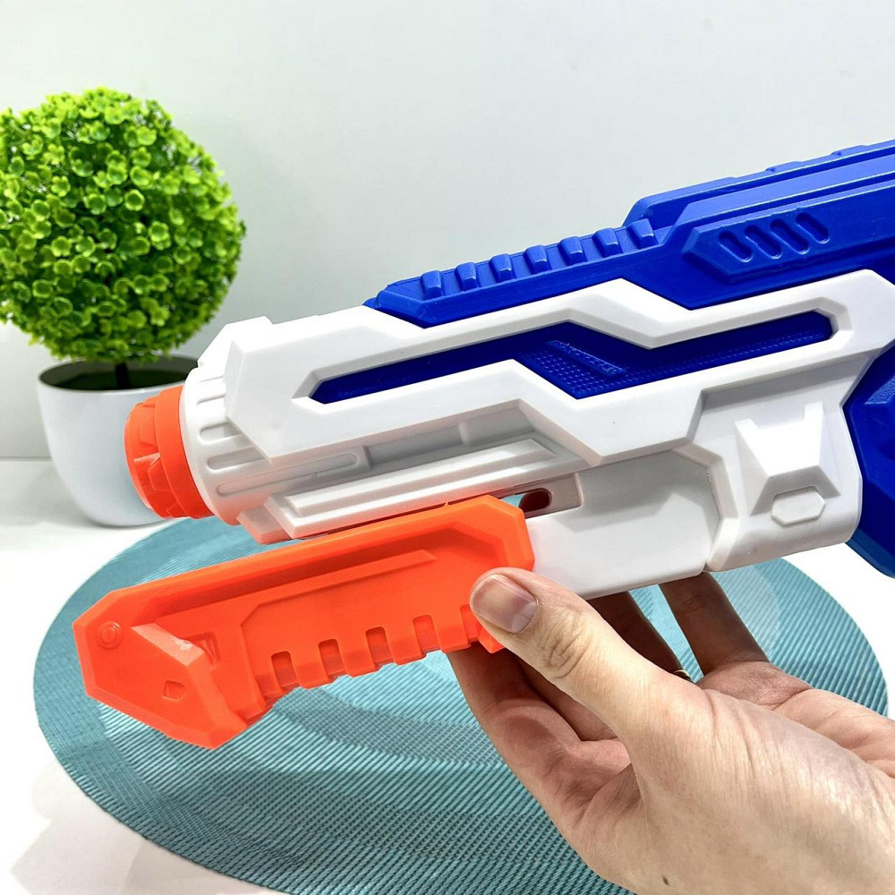 Бластер водяний з помпою 35 см Білий з синім (MR 0505) Чернигов - изображение 5