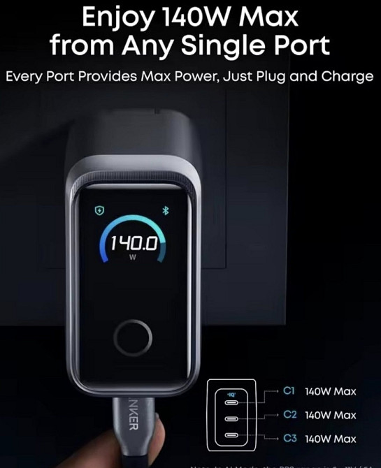 Anker Prime 160 W GAN . Premium !!! Харків - фото 6