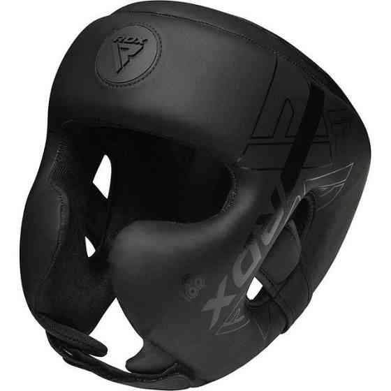 Боксерський шолом RDX F6 KARA Matte Black S (капа в комплекті) Каменское