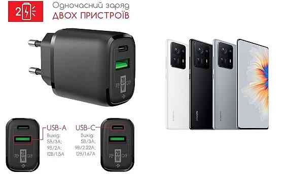 Сетевое зарядное устройство для Xiaomi Mi Mix 4, 20W 3A, Quick Charge 3.0 Киев
