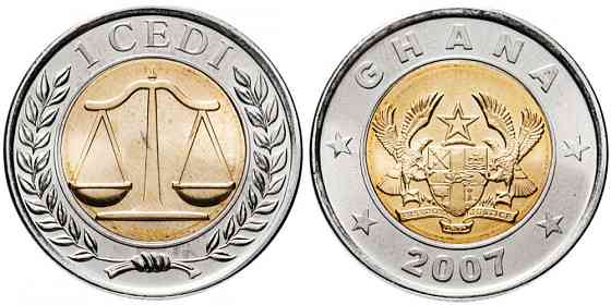 Ghana Гана 1 Cedi 2007 UNC Полтава