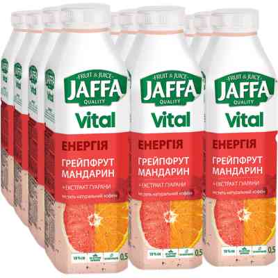 Напиток Jaffa сокосодержащий Vital Energy Грейпфрут и мандарин с экстрактом гуараны 500 мл (4820192260473) Винница