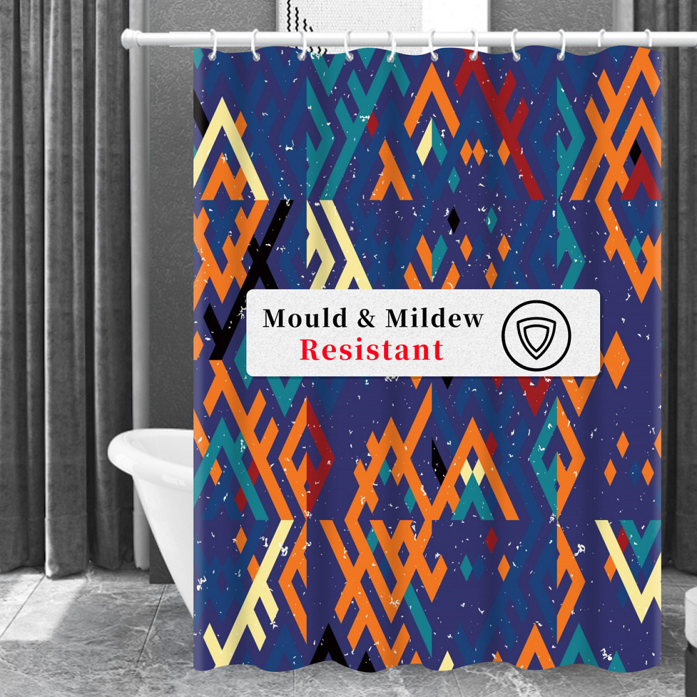 Шторка для ванны из полиэстера водонепроницаемая Bathlux 180x180 см с кольцами, занавеска для ванной комнаты Каменец-Подольский - изображение 3