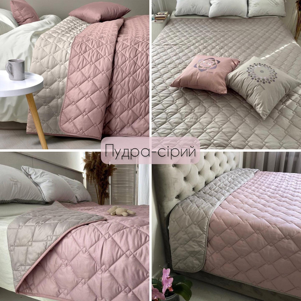 Покрывало IDEIA Cube для детей и подростков 140х210 см пудра-сірий Черновцы - изображение 3