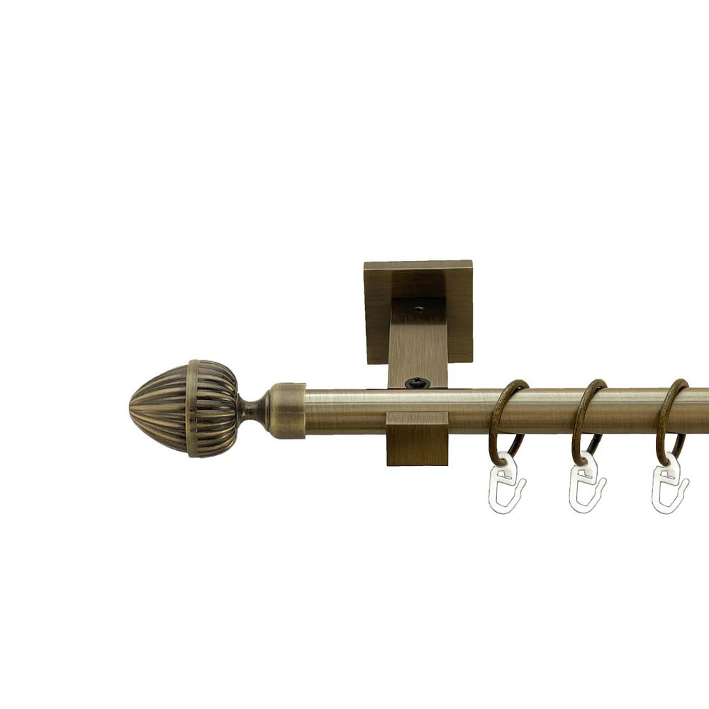 Карниз Orvit Одеон металевий однорядний техно гладка труба кільце металеве Антик 19 мм 200 см (00-00026839) Львів - фото 1