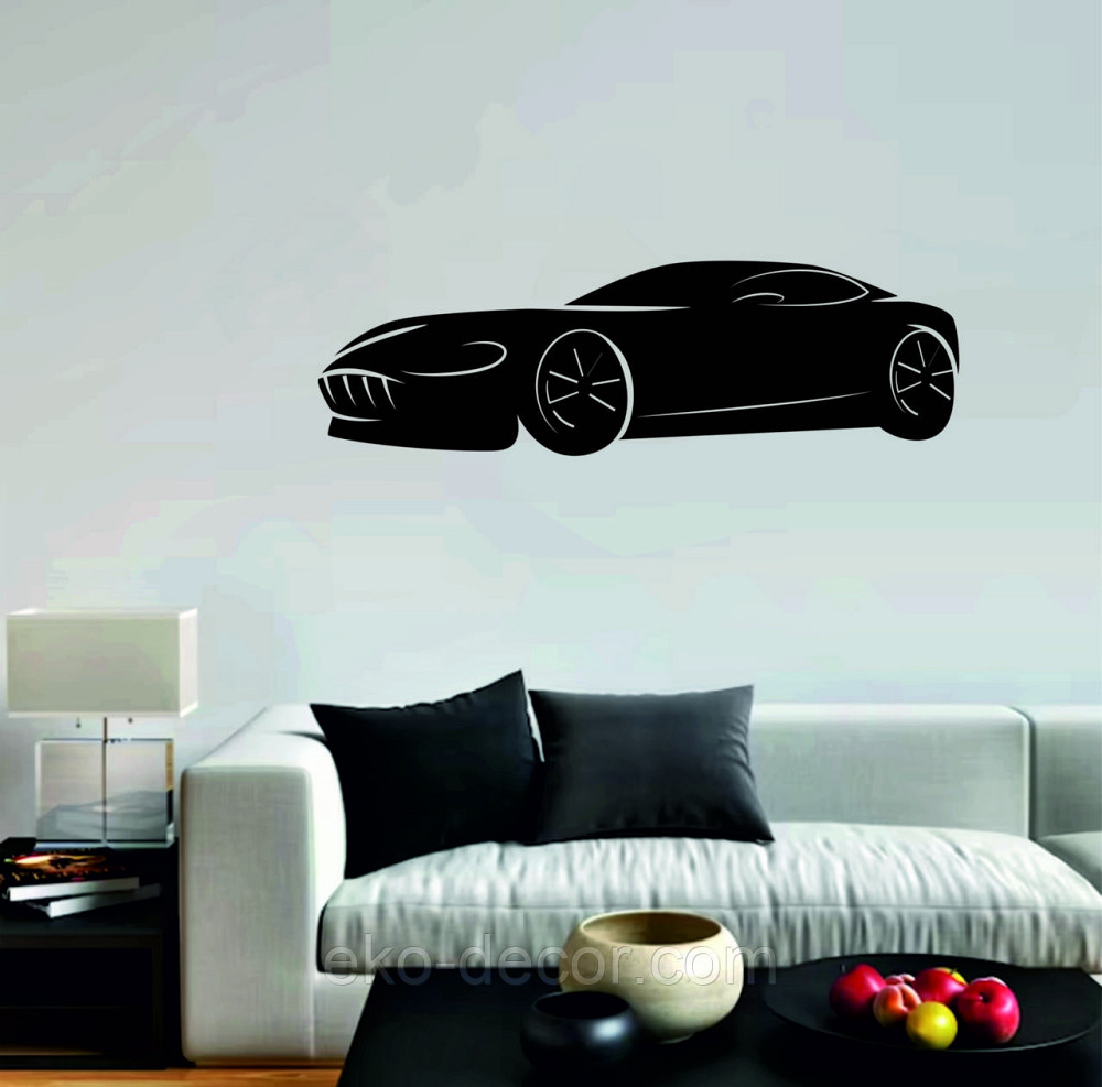 Декоративне настінне Панно «Автомобіль» Декор на стіну 110*33 см, Чорний Київ - фото 5