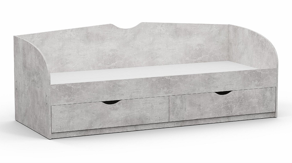 Кровать односпальная L-10, Бетон, 2030х934х766 Львов - изображение 1