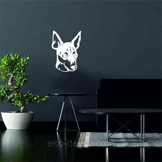 Декоративное настенное Панно «Фокстерьер», Декор на стену 110*93 см, Белый Киев