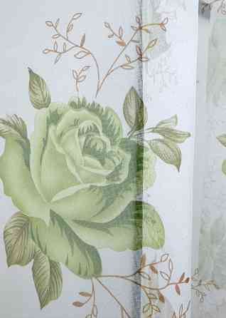 Кухонная арка VR-Textil № 000к белый с салатовым 280х150 см (51-241) Киев