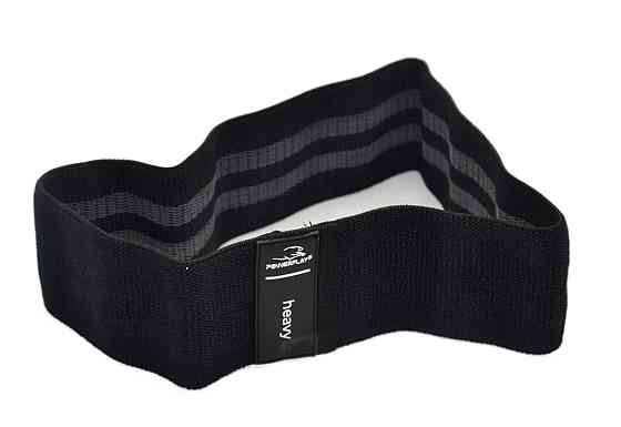 Тканева гумка для фітнесу спорту тренувань реабілітації PowerPlay 4111 Hip Band L Light Чорна 84cm Київ