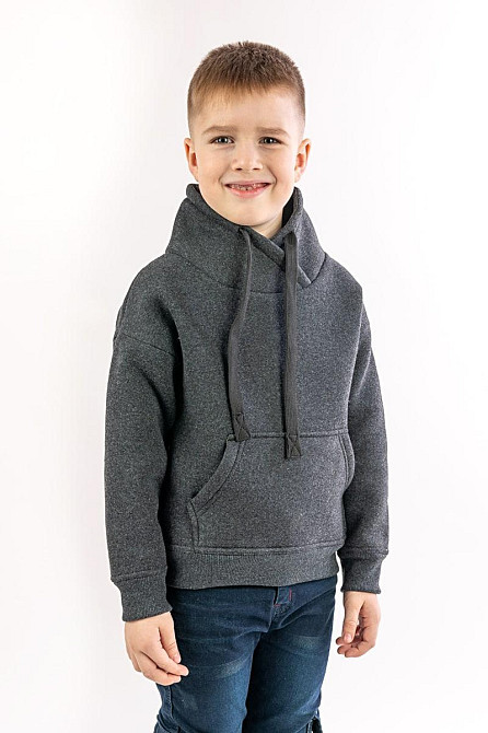 Худи детский, для мальчика антрацит Крохатушка одяг 164 Киев - изображение 1