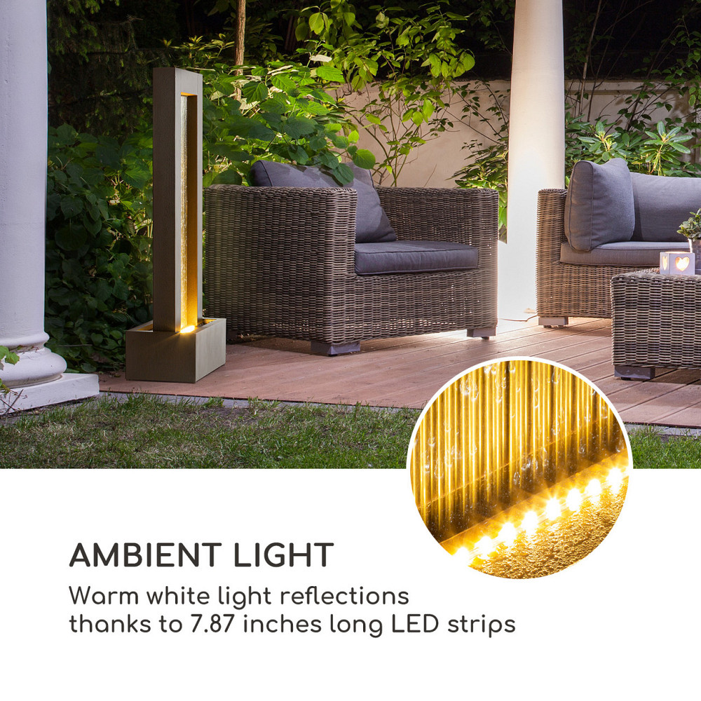 Садовий фонтан Skyriver для внутрішнього та зовнішнього застосування LED теплий білий кабель 10 м оцинкована Рівне - фото 6