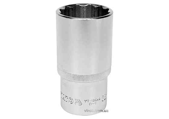 Головка торцева 12-гранна YATO : подовжена, квадрат 1/2", М= 32 мм, L= 77 мм [6/24/48] Одеса