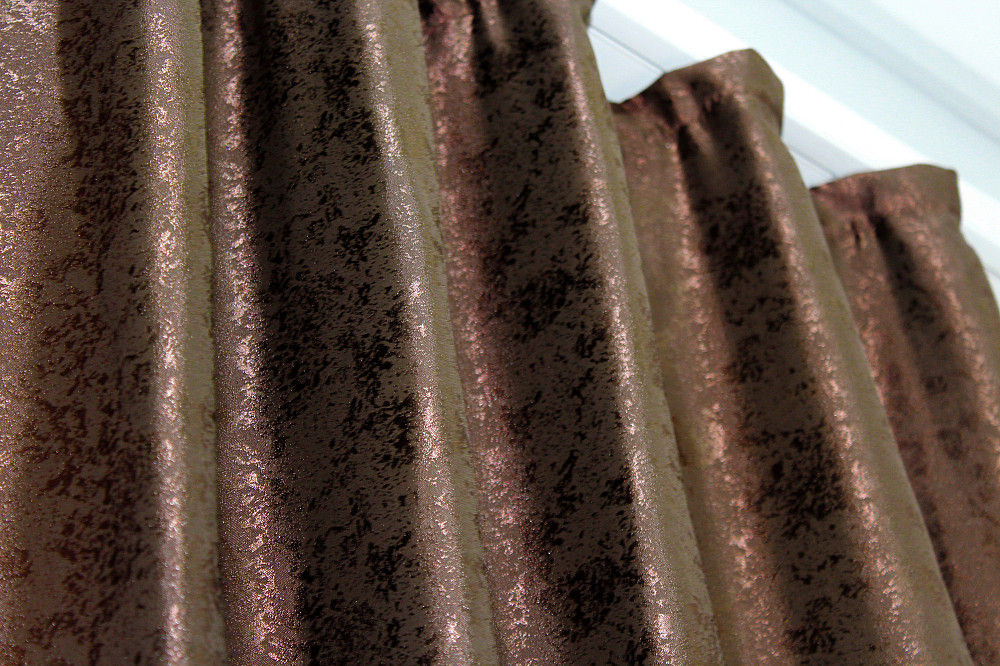 Комплект готових штор VR-Textil Жакард Мармур Al1 № 436ш Коричневий 150х290 см 2 шт (33-0213) Київ - фото 8