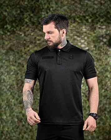 Тактическая футболка polo PATRIOT black ВР6347 Київ