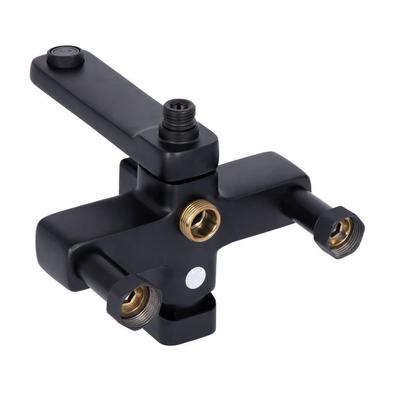 Душевая система универсальная Lidz Wawel 1030 Black на три потребителя (с изливом) из цинка Харьков - изображение 9