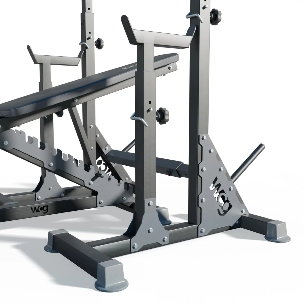 Лавка регульована для жиму WCG Defender + Стійки під присяд зі страховкою Bugai Pro Київ - фото 5