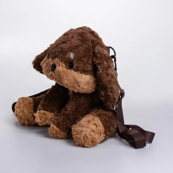 Дитячий плюшевий рюкзак Песик 30 см коричневий 520-27-50BR Коломия