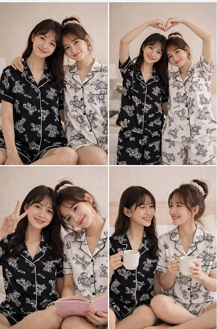 Женский домашний комплект двойка с мишками бамбук Белый, 46/48 Одесса - изображение 3