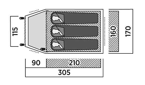 Намет тримісний Easy Camp Setesdal 3 (120477) Київ