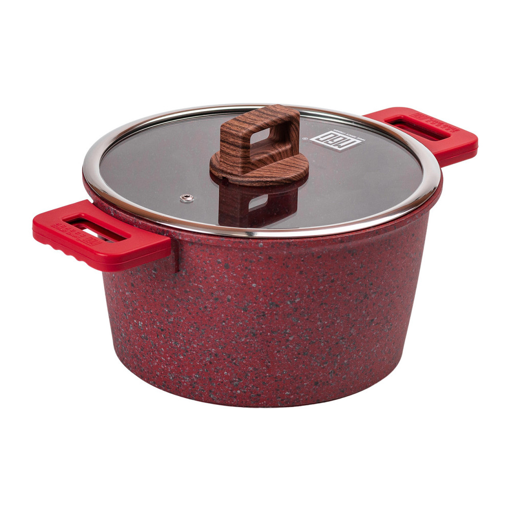 MGC Алюмінієва каструля об'ємом 5,3 л з кришкою Ø 24 см з антипригарним покриттям MGC HP-4-446R Київ - фото 4