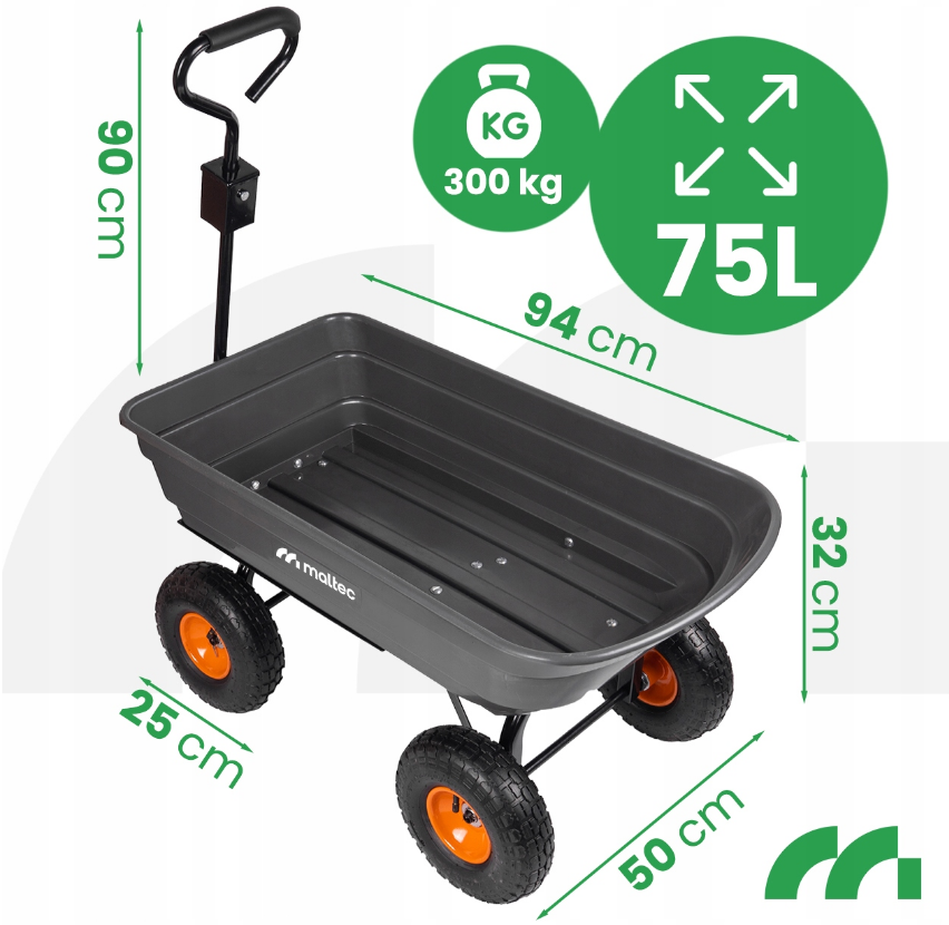 Тележка садовая 75л 300кг Maltec (Польша) Киев - изображение 12