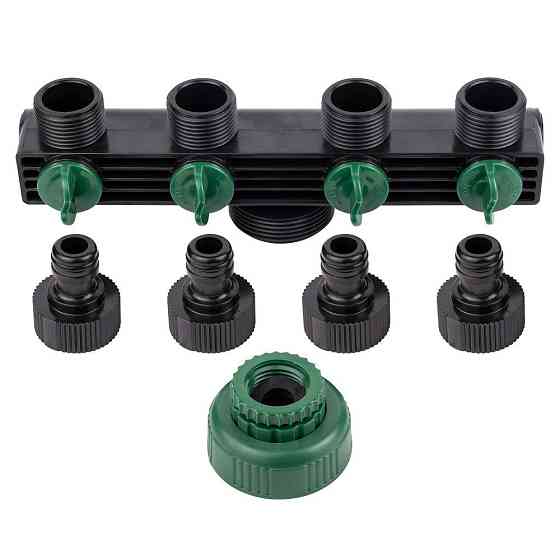 Кран распределительный с адаптерами 1/2