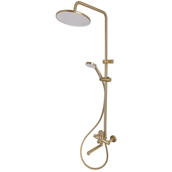 Душова колона зі змішувачем Zerix Rex-009-J Brushed Gold з нержавіючої сталі (Колір матове золото) (ZX6125)   ( 23628 ) Харьков