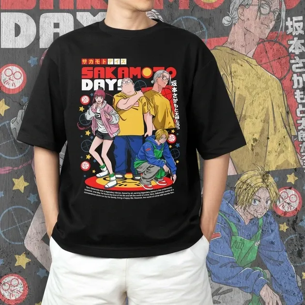 Футболка для подростка мальчика с принтом Дни Сакамото #5 Размер 160 Anime10927 Днепр - изображение 4