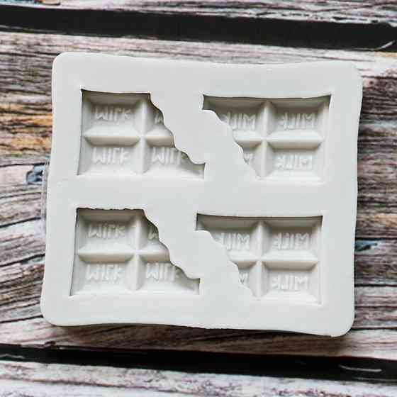 Молд силиконовый Шоколад 6 на 7 см серый Киев