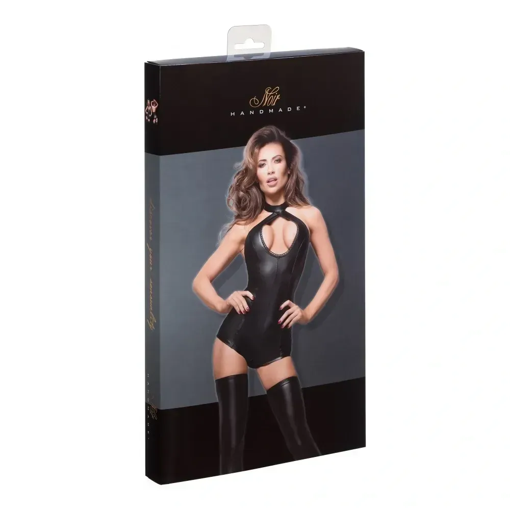 Боди шорты с ошейником F169 Noir Handmade L Sex Aura Киев - изображение 4