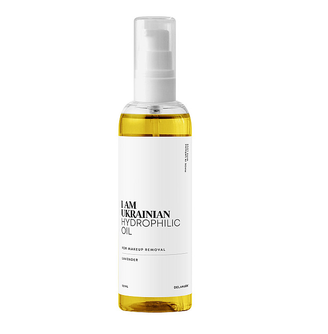 Гідрофільна оливкова олія для видалення макіяжу Лаванда DeLaMark I am Ukrainian 100 мл Київ - фото 1