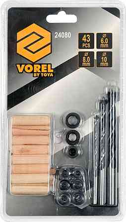 Засоби для кілкових сполучень по дереву YATO з діаметром 6, 8, 10 мм, набір 43 шт. [6/24] Одесса