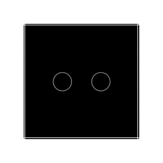 Розумний сенсорний прохідний/перехресний ZigBee вимикач 2 сенсора Livolo чорний скло (VL-C702SZ-12) Коломия