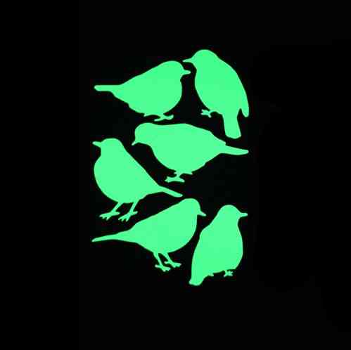 Світна наклейка "Пташки" - 15*10см (світяться в темряві) Київ
